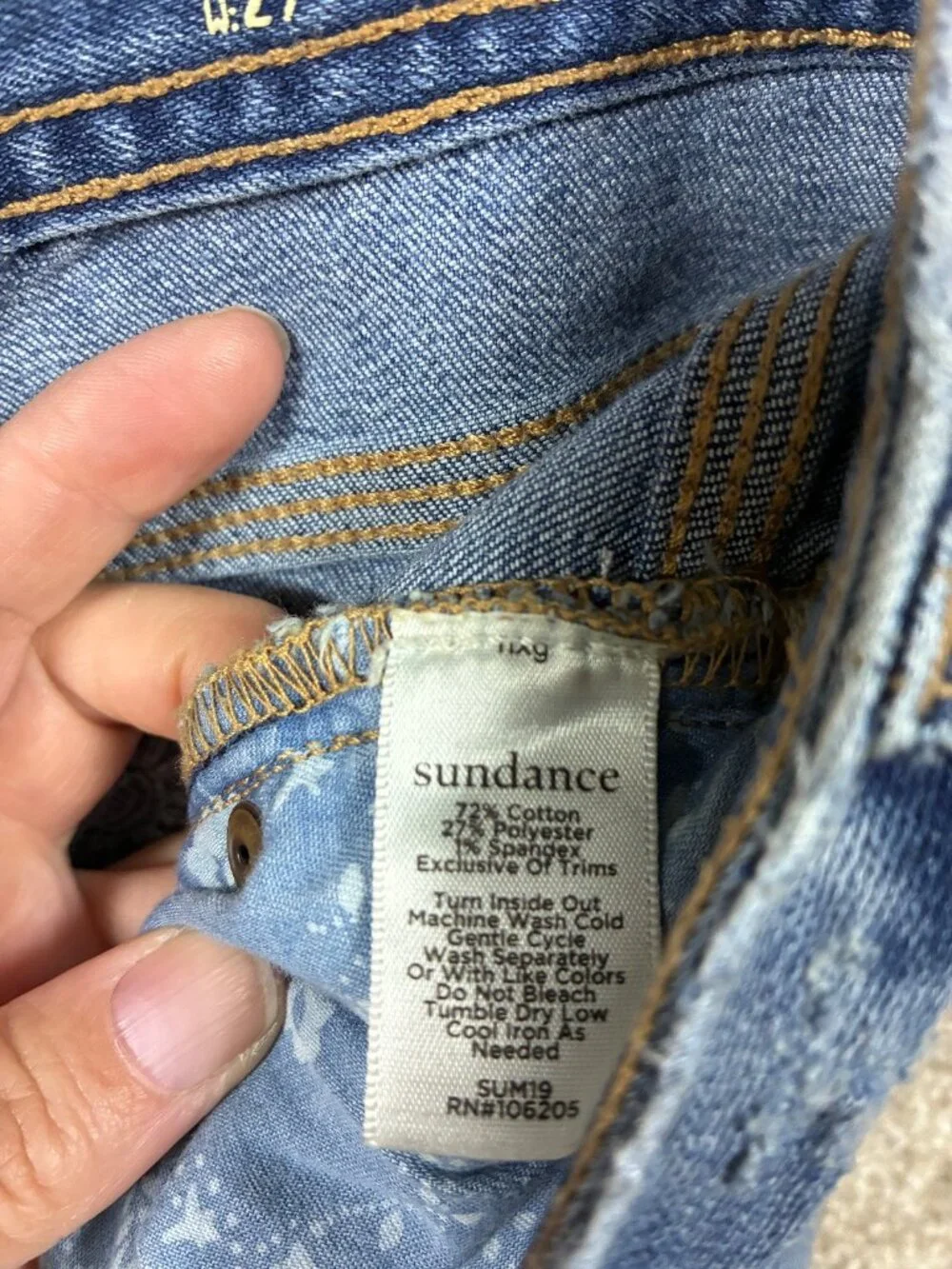 Sundance Womens 27 Embroidered Denim Bermuda Shorts Floral Boho Frayed Hem